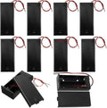 10Pcs Plastic 18650 Battery Storage Case 2 Slots x 3.7V for 2x18650 Batteries Holder Box Container with ON/Off Switch