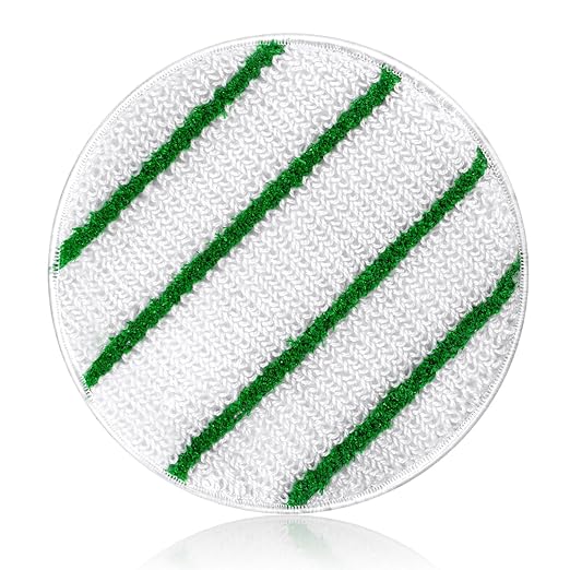 Tioncy 17 Inches Synthetic Carpet Bonnet Scrubber Brush Carpet Bonnets Pads Commercial Grade Rug Scrubber Abrasion and Absorbency with Cleaning Strips
