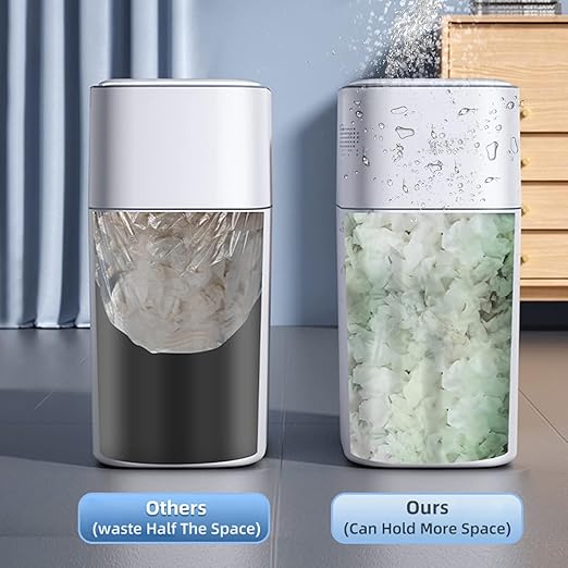 funest Automatic Touchless Bathroom Trash Can with Lid- 3.5 Gallon Motion Sensor Garbage Can for Kitchen, Bedroom, Office,Auto-Adsorption Waterproof Bathroom Trash Can