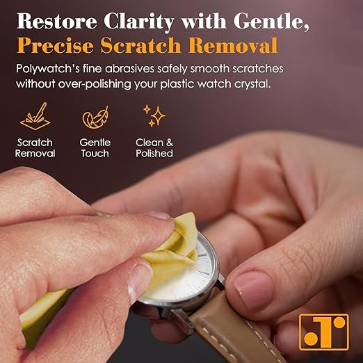 Rosenthal PolyWatch Plastic Watch Scratch Remover Polish with Microfiber Cloth - 2 Pack Professional Polish for Acrylic Watch Crystal Repair & Restoration - Rosenthal Collection Since 1926 (1)