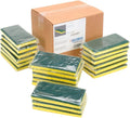 Global Industrial Heavy Duty Scrub Sponge, Yellow/Green, 3.25" x 6.25", Case of 20 Sponges