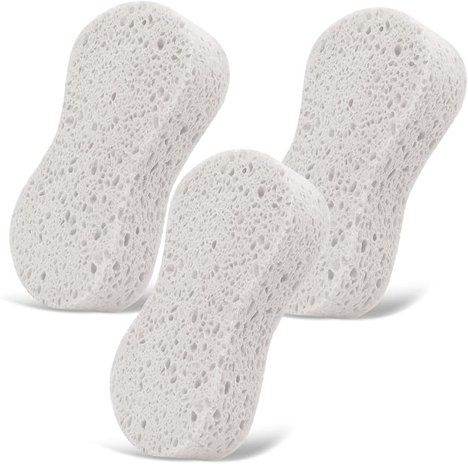 3PCS Car Wash Sponge, Heavy Duty Car Sponges for Washing, Car Accessories Large Sponges for Cleaning, Automotive Cleaning Supplies, Eco Friendly Sponge (7.68 x 3.74 x 1.38 Inch), White