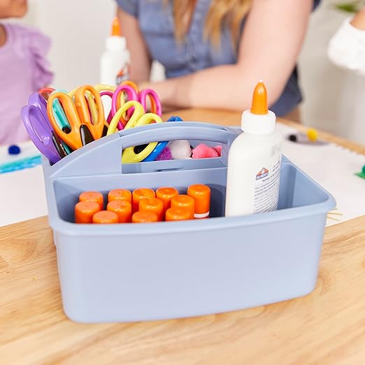 ECR4Kids 3-Compartment Storage Caddy, Storage Organizer, Earthtone, 6-Pack
