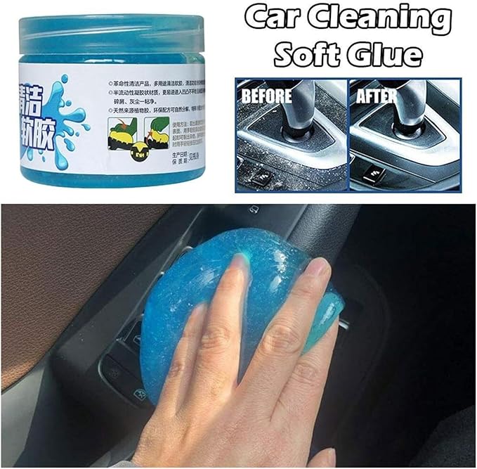 4-Colors Reusable Car Cleaning Gel - Multiuse Keyboard & Air Vent Cleaner for Dirt Removal(D)