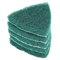 5 Pcs Triangle Scouring Pad, Scouring Stick, Self Adhesive Plate Grinding Machine Accessories, Green Scrub Pads for Surface Sanding Polishing