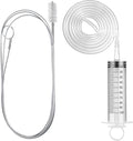 Gisafai 3 Pcs 59'' Refrigerator Cleaning Kit with 100 ml Syringe Compatible with Water Line for 1.5m Flexible Refrigerator Scrub Brush Flexible Feeding Tube Brush for Ice Maker Dispenser