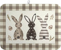 Easter Dish Drying Mat for Counter Bufflao Plaids Bunny Dish Mat Cute Rabbits Eggs Carrot Absorbent Microfiber Dish Draining Mat Reusable Dishes Pad Large 18x24 In