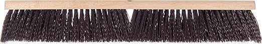 SPARTA Flo-Pac Plastic Floor Sweep, Crimped Sweep with Brace 24" for Cleaning, 24 Inches, Maroon