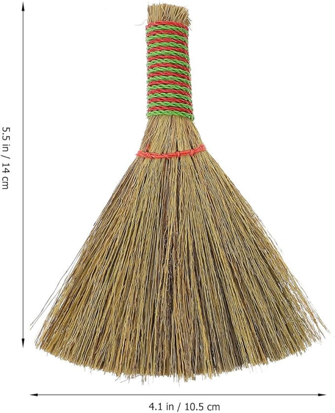Witch Altar Broom, Wicca Brush DIY Craft Jewelry Making Pendant Wiccan Ritual Altar Witches Broom Handmade Mane Broomstick for Ceremonial Wall Decor 14cm