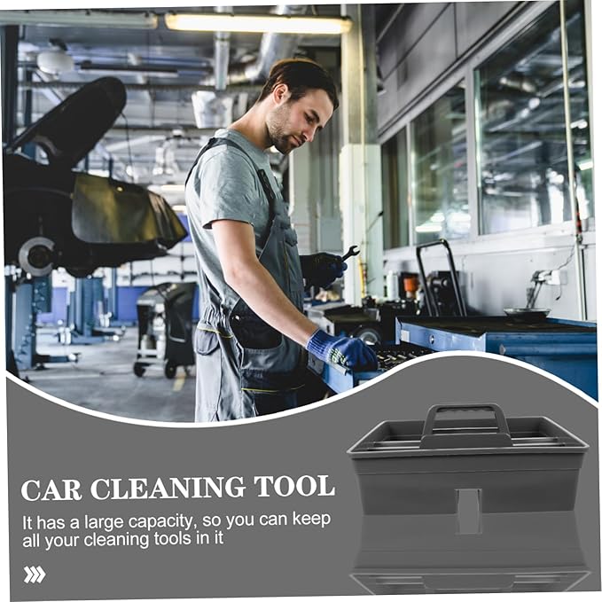 Portable Hand-held Cleaning Tool Organizer Sturdy Storage Box for Home and Car Efficient Cleaning Supplies Easy to Mount Household Cart
