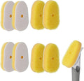 8 Packs Dish Wand Sponge Refills for Scrub Daddy Dish Daddy - Replacement Heads for Dish Sponges, Non Scratch Dish Washing Scrubbers, Ideal for Kitchen Cleaning, Yellow (Only Sponge Heads)