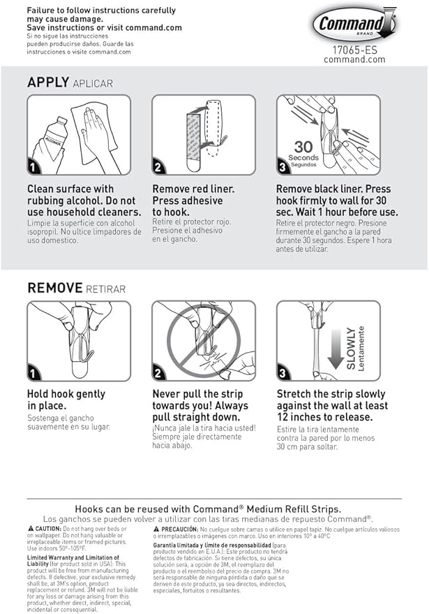 Command Medium Wire Toggle Hooks, 35 Hooks and 40 Strips, Damage-Free Hanging Wallhooks with Adhesive Strips, No Tools Adhesive for Hanging, Holds up to 2 lb (Pack of 4)
