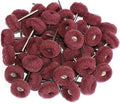 50PCS Abrasive Buffing Polishing Wheel Set for Rotary Tools,Removal of Rust Deburring on Metal Surface with 3mm Shank,Mini scouring pad Brush Polishing kit(grit 320 red 50pcs)