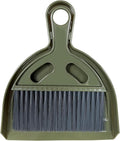 Mini Broom and Dustpan Set Small Broom with Dustpan Combo Set Portable Cleaning Tools for Home Office RV Learning Camping (Olive Green)