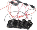 23A 24V/2x12V Battery Holder Plastic Box with On/Off Switch, Wire Leads (12 Inch), 5pcs for Remote Control, Car, Electronics, 24V Power Storage Case Container