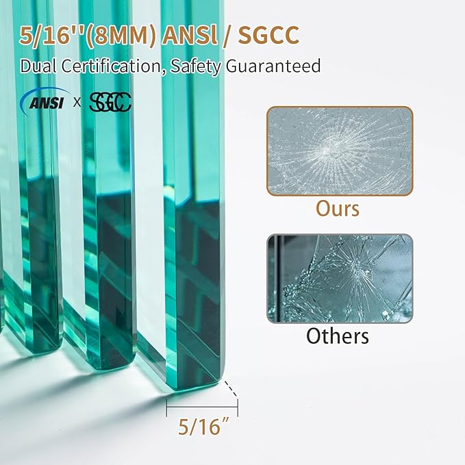 Frameless Shower Door,44-48" W x 74" H Double Sliding Shower Door with Soft Close System,5/16" (8mm) SGCC Tempered Clear Glass,Explosion-Proof Film Nano Coating,Matte Black