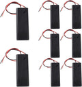 8Pcs 1 Slots 1.5V AA Battery Case Holder 1 x 1.5V AA Battery Spring Clip Storage Box with Wire and ON/Off Switch