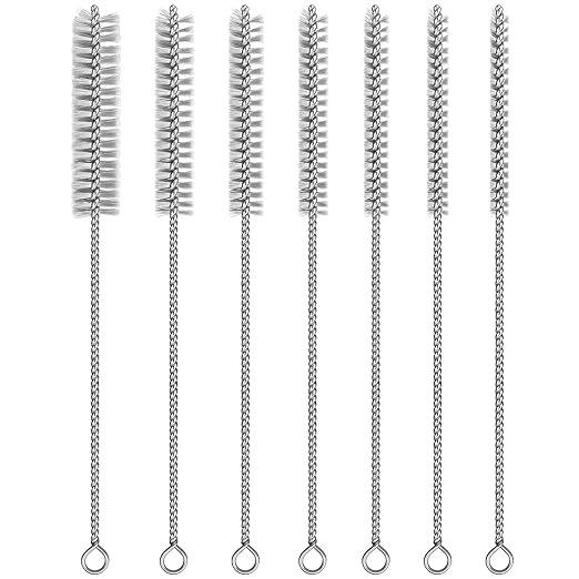 7pcs Stainless Steel Brushes Set, 12 inch Pipe Cleaner Brush，Parts Cleaning Brush Bore Brushes for Tubes, Cylinders, Bottle, Auto Parts (6mm/8mm/10mm/12mm/15mm/18mm/20mm)