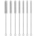 7pcs Stainless Steel Brushes Set, 12 inch Pipe Cleaner Brush，Parts Cleaning Brush Bore Brushes for Tubes, Cylinders, Bottle, Auto Parts (6mm/8mm/10mm/12mm/15mm/18mm/20mm)