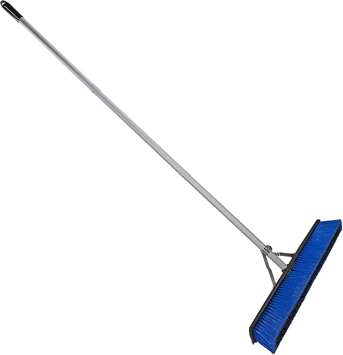 SPARTA Sweep Complete Floor Sweep with Squeegee for Catering, Buffets, Restaurants, Stainless Steel, 24 Inches, Blue (Pack of 3)