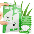 Impossibly Compact Travel Wipes - 99.5% Water - Safe for Sensitive Skin & Hypoallergenic, Resealable, Thick & Durable - For Adults, Kids & Baby Care - Aloe, 10 Pack Total 60 Wipes
