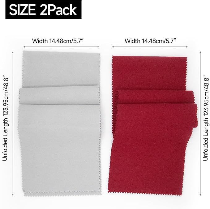Soundspire 2Pack 88 Keys Piano Keyboard Dust Cover, Velvet Cloth Covers for Digital/Electric Pianos, Upright & Grand Pianos (Red & Gray Anti-Dust Protectors)
