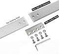 Homacer Sliding Barn Door Hardware Brushed Nickel 12ft (6ft Track*2+Junction Plate*1) Track with Mouning Hardware + One Junction Plate for Connect with You Original Track You Had