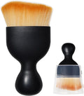 2 Pack Car Interior Detailing Soft Brush, Curved Design Dirt Dust Clean Brushes, Dust Collectors, Car Cleaning Brush with Cover