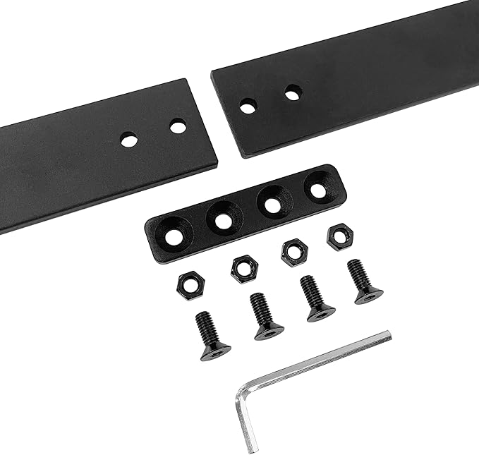 Homacer Sliding Barn Door Hardware Black Rustic Junction Plate