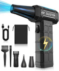 Compressed Air Duster-150,000RPM Electric Cleaner, Rechargeable Cordless Air Blower for Keyboard, PC, Electric Devices Cleaning, Turbo Jet Dry Replace Canned Air Compressed Air Cans (Black)