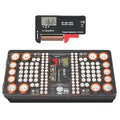 Battery Organizer Storage Case with Tester, Stores & Protects Up to 136 Batteries, Holds AAA AA C D 9V Button Cell with Clear Locking Lid for Home & Garage (Holds 136 Batteries)