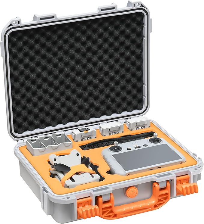 Hard Case for DJI Mini 3 Pro/3/Mini 4 Pro, Waterproof Pressure Resistant Carrying Case Accessories - Fits Latest for DJI RC 2/RC (Only Case)