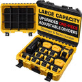Case for Dewalt Battery – Waterproof Extra Large Hard Storage Box with 8 Adjustable One-Piece Molded Dividers, Heavy Duty Protective Organizer for Dewalt Battery and Charger