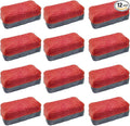 12PCS Ceramic Coating Applicator Sponge, 4.13'' x 1.84'' Microfiber Car Detailing Applicator Pads, Rectangular Car Foam Cleaning Pad, Auto Polishing Pad for Wax, Paint, Sealant (Red)