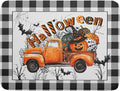 Holiday Truck Dish Drying Mat - Orange Holiday Absorbent Microfiber Dish Drying Pad for Kitchen Counter