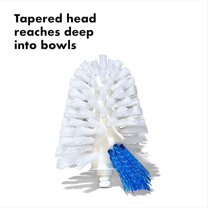 OXO Good Grips Toilet Brush with Rim-Cleaner Replacement Head Refill (Pack of 2)