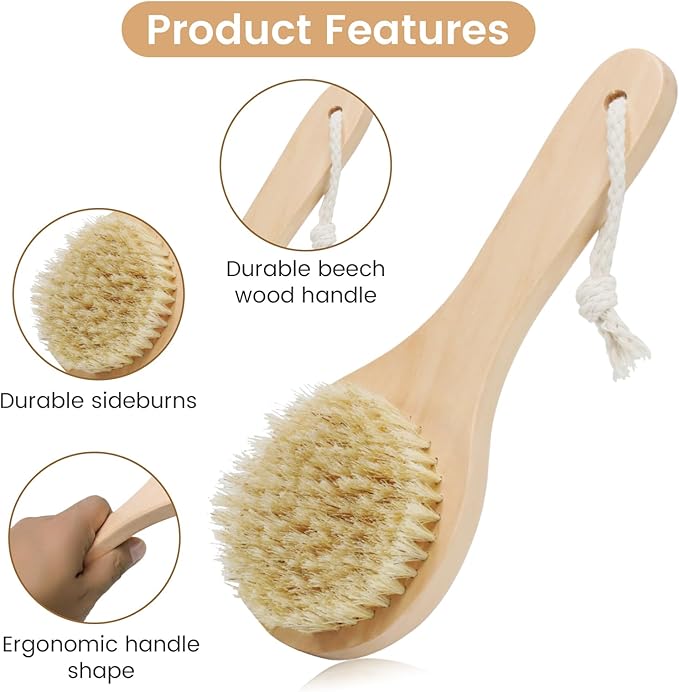 8 Inch Vegetable Brush, Multi-Purpose Heavy Duty Scrub Brush, Potato Mushroom Veggie Brush Scrubber with Hang Loop, Fruits Vegetable Brushes Scrubber for Fruits, Vegetables, Tiles, More, Dishwasher