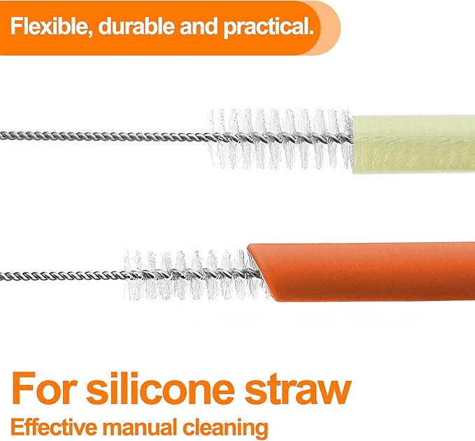 Straw Cleaner Brush Perfectly Fits For YETI, Straw Cleaner Brush For Tumbler Straws,Bendable And Flexible Straw Cleaner Compatible With Yeti,5PCS Straw Cleaner Brush Extra Long