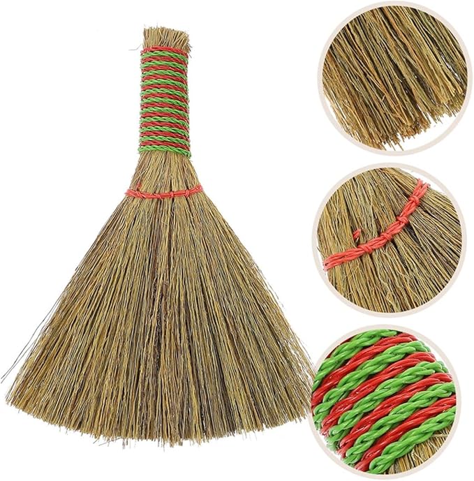 3pcs Portable Desk Brooms Small Whisk Dust Removing Brooms Short Handle Home Cleaning Tools for Desktop Sofa Cabinet Corn Bristle Sweepers