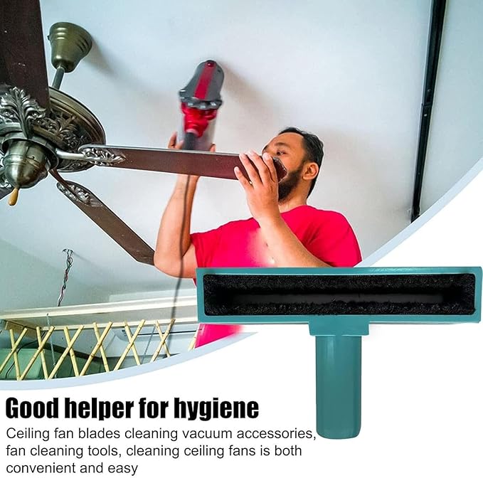 Generic Ceiling Fan Cleaner, Fan Cleaner Duster Attachment, Reusable Ceiling Fan Blade Cleaner, Fan Cleaners for Ceiling Fans, Furniture Cleaning Brush, Ceiling Fan Cleaning Tool. (Black)