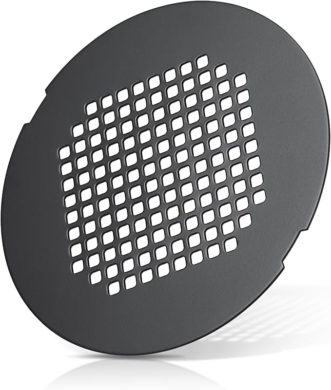 Shower Drain Cover, Shower Drain Hair Catcher Snap-in Replacement Strainer, Matt Black Round Grate, Drain Protector Designed for 4.25" D Standard Round Shower Drains