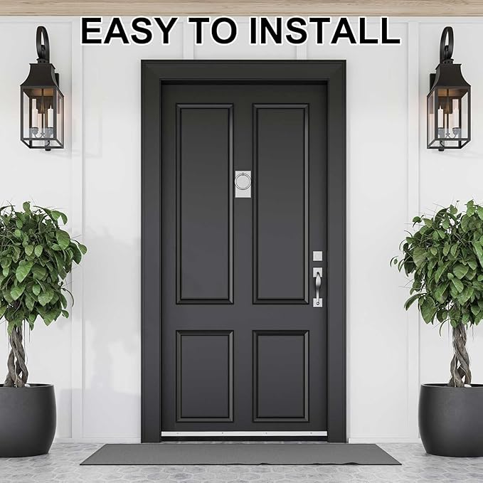 Frienda 2 Set Door Brush Bottom Sweep Brush Weather Stripping Aluminum Door Seal with Screws for Gaps up to 1 Inch, for Home, Commercial Gate, Fill Gaps Dust, Debris (1 x 36 Inch,White)