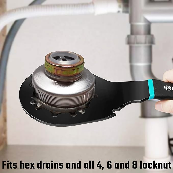DURATECH Sink Drain Wrench, Universal Sink Wrench, Great for loosen and tighten strainer locknut