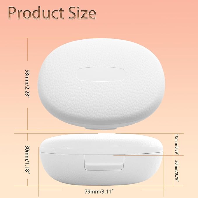9 Pieces Hearing Aid Case Portable Storage Box with Cleaning Brush Kit Tools and Hearing Aid Battery Case (White)
