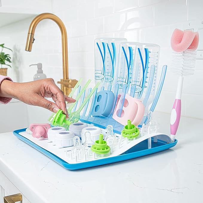 Dr. Brown's Universal Baby Bottle Drying Rack with Dishwasher Basket