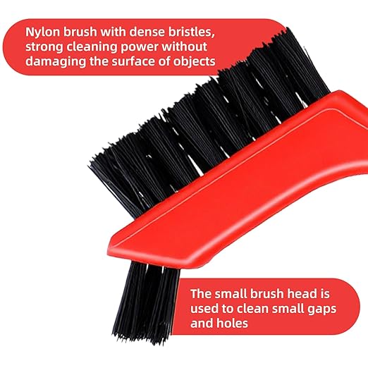 6 Pack Nylon Brush for Cleaning Small Cleaning Brushes Mini Nylon Brush Set for Clean Dust in Holes Non Scratch Nylons Bristles Car Detailing Brushes for Tight Space Delicate Surfaces Daily Clean