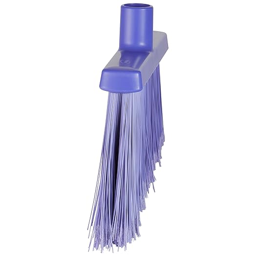 Vikan 29168 Split Bristle Angle Head Broom, 11.4", Purple
