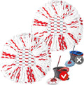 Spin Mop Heads Replacements Compatible with O Cedar Easy Wring 1-Tank System, 40% More Cleaning Power Mop Replace Head, Deep Cleaning Mop Refills, 2 Packs
