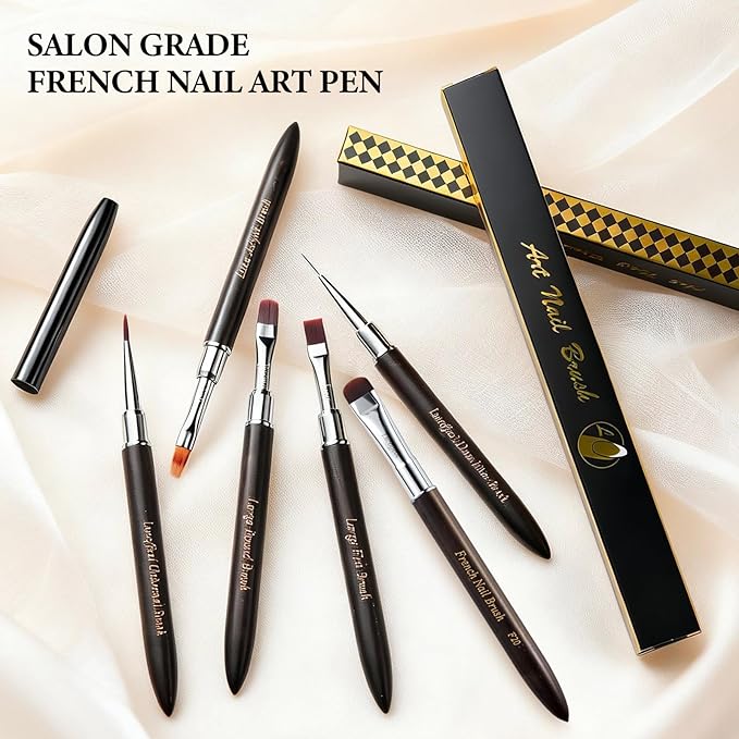 12mm Nail Liner Acrylic Brush for French Tips-Precision Striper Brush for Nail Art