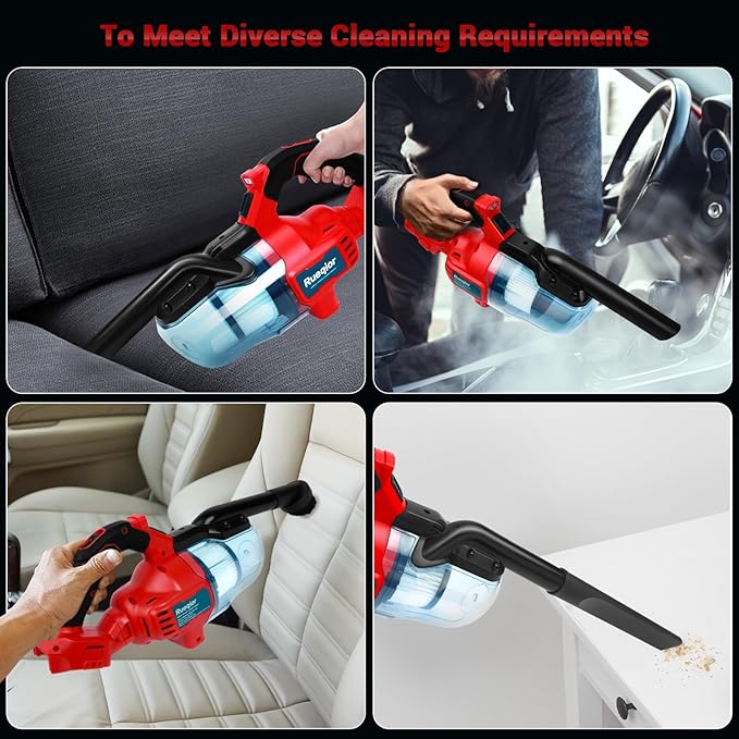 Cordless Vacuum Cleaner for Milwaukee M18 Battery, 5 in 1 Handheld Electric Vacuum Cleaner with 400W Powerful Motor, 46 CFM Portable Hand Vacuum for Home Pet Hair, Car (NO Battery)